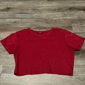 Red crop top